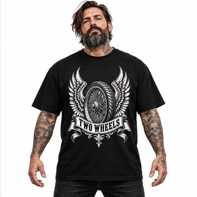 Two Wheels – Zwei Räder. Grenzenlose Freiheit. Unisex T-Shirt aus Bio-Baumwolle Creator 2.0